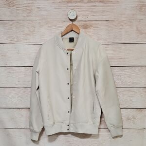 Ring of Fire Cream Men's Varsity Jacket Medium